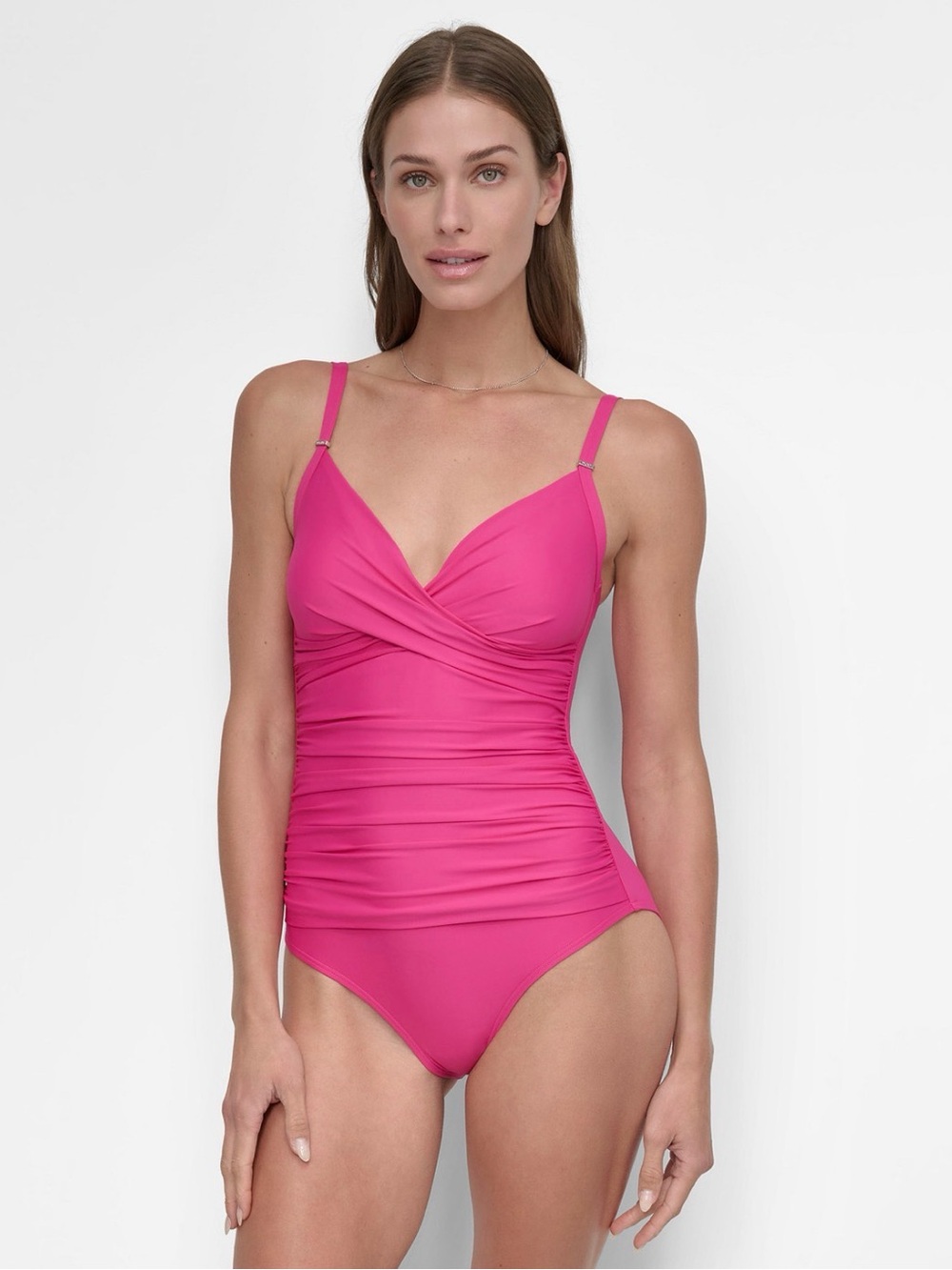 DKNY ' Hot pink One-Piece Swimsuit Size SMALL NWT